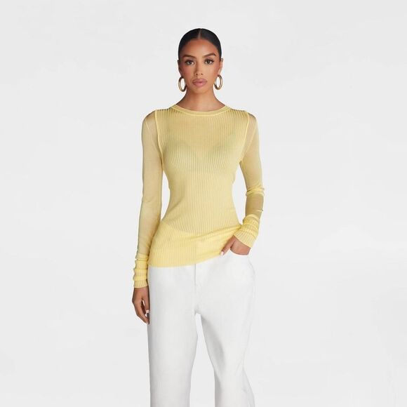 KBB by Kahlana Sweaters - KBB by Kahlana - Women's Long Sleeve 'The Layered Sh Yellow